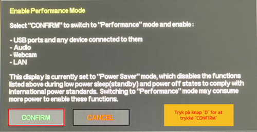 Performance mode 2